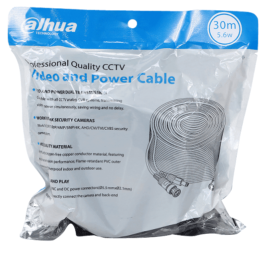 DAHUA DH-PFM942I-30-5 - Cable de 30 Metros Armado para Video y Energía/ Para Camaras Hasta 4k/ con Conectores BNC y de Energía/ Uso Exterior e Interior/ Cobre de Alta Pureza/ Soporta: AHD/CVI/TVI/CVBS/ DAHUA DH-PFM942I-30-5 - Cable de 30 Metros Armado para Video y Energía/ Para Camaras Hasta 4k/ con Conectores BNC y de Energía/ Uso Exterior e Interior/ Cobre de Alta Pureza/ Soporta: AHD/CVI/TVI/CVBS/